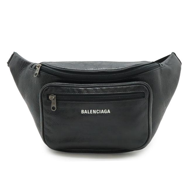 BALENCIAGA バレンシアガ エクスクルーシブライン エクスプローラー ベルトバッグ ウエストポーチ ボディバッグ レザー ブラック 黒 529550