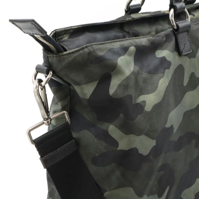 プラダ　カモフラージュ　2WAYバッグ（ショルダー）ドラゴン装飾 PRADA プラダ トートバッグ ラージトート 2WAY ショルダーバッグ