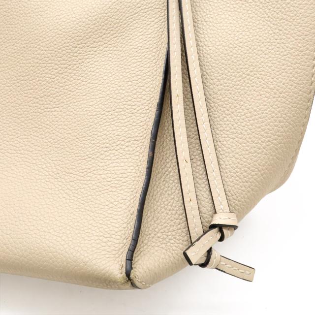 LOEWE ロエベ クッショントート スモール トートバッグ ショルダーバッグ セミショルダー レザー ライトオーツ ベージュ 309.12AA93