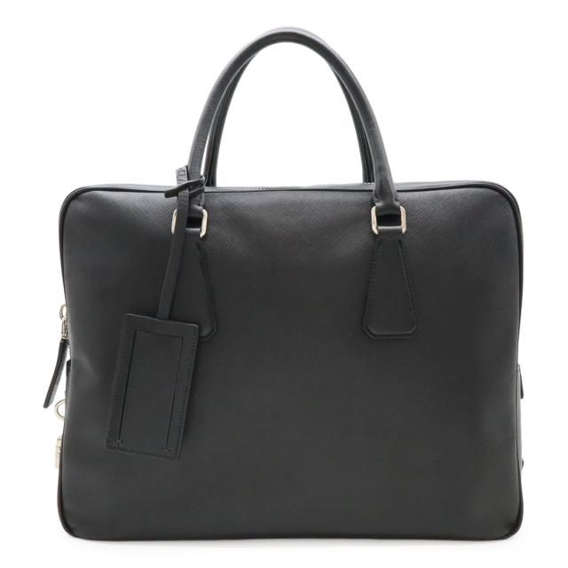 PRADA カバン ビジネスバッグ ブリーフケース 黒 サフィアーノ 鑑定済