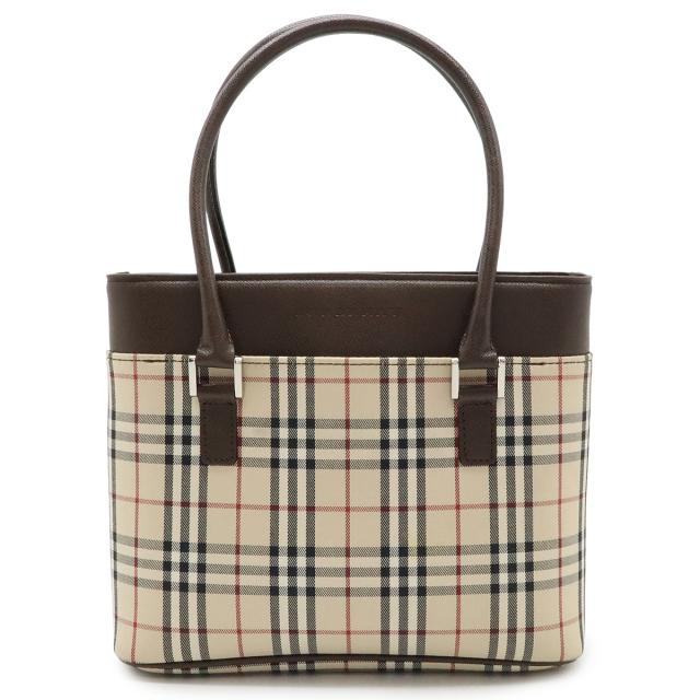 【美品】BURBERRY バーバリー トートバッグ ノバチェック ハンド レザー ノバチェック ハンドバッグ トートバッグ レザー キャンバス ブラック