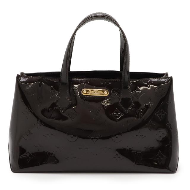 LOUIS VUITTON ルイ ヴィトン モノグラムヴェルニ ウィルシャーPM ハンドバッグ トートバッグ エナメルカーフ アマラント M93641
