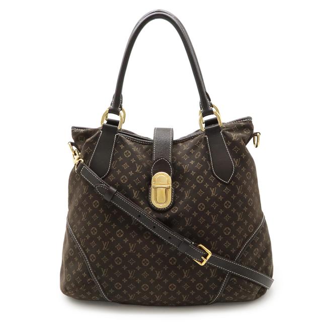 LOUIS VUITTON ルイ ヴィトン モノグラムイディール エレジー トートバッグ 2WAY ショルダーバッグ キャンバス フザン 茶 ブラウン M56696