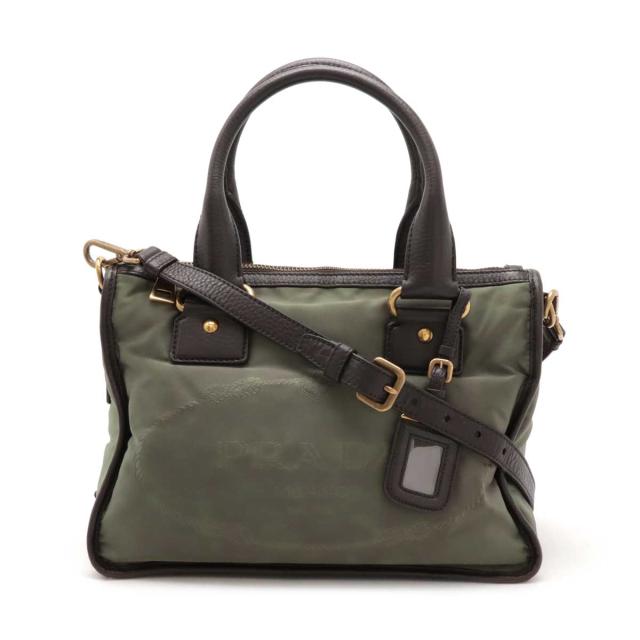 PRADA ナイロン 2way ハンドバッグ / カーキ