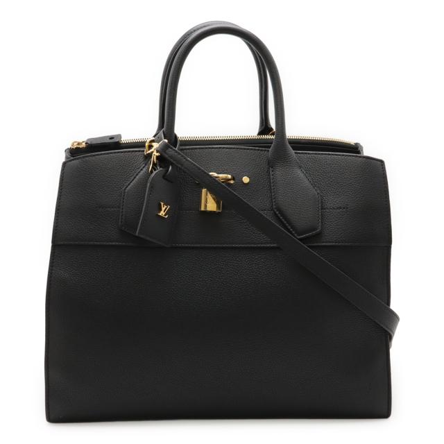 LOUIS VUITTON ルイ ヴィトン シティ スティーマーMM ハンドバッグ 2WAY ショルダーバッグ 肩掛け レザー ノワール ブラック 黒 M53015