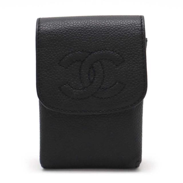 CHANEL シャネル ココマーク シガレットケース タバコケース iQOSケース アイコスケース キャビアスキン レザー ブラック 黒 A13511