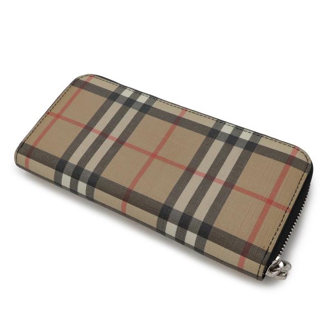 バーバリー長財布チェック柄Burberryラウンドファスナー ノバチェック