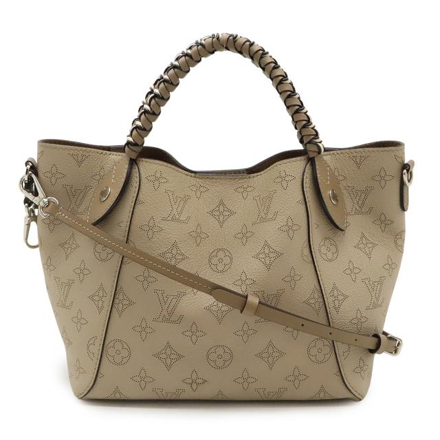 LOUIS VUITTON ルイ ヴィトン マヒナ ヒナPM ガレ トートバッグ ハンドバッグ 2WAY ショルダーバッグ マヒナレザー グレージュ ポーチ欠品 M53914