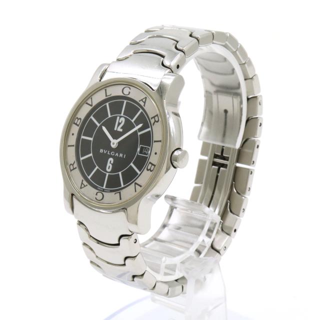 BVLGARI ブルガリ ソロテンポ ブラック文字盤 デイト メンズ QZ