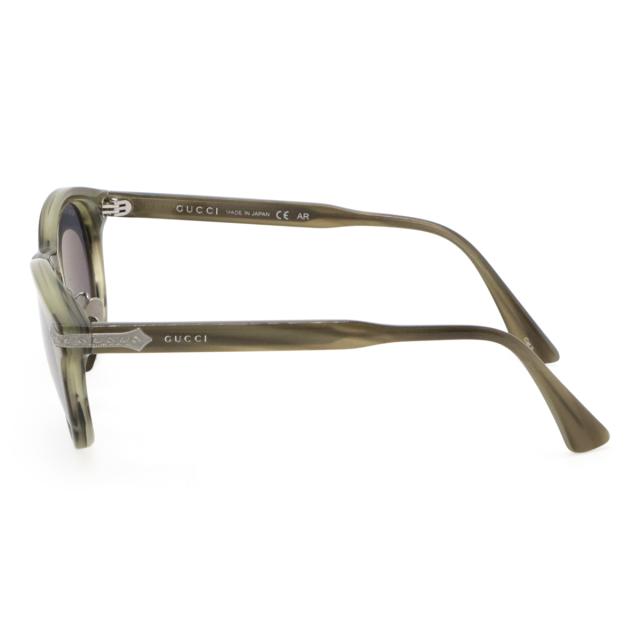 GUCCI グッチ サングラス アイウェア ボストンシェイプ スモークレンズ カーキ系マーブル シルバー金具 GG0071S GUCCI グッチ サングラス アイウェア ボストンシェイプ スモークレンズ