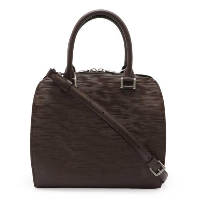 LOUIS VUITTON ルイ ヴィトン エピ ポンヌフ ハンドバッグ 2WAY ショルダーバッグ 斜め掛け レザー  モカ 茶 ブラウン シルバー金具 M5205D