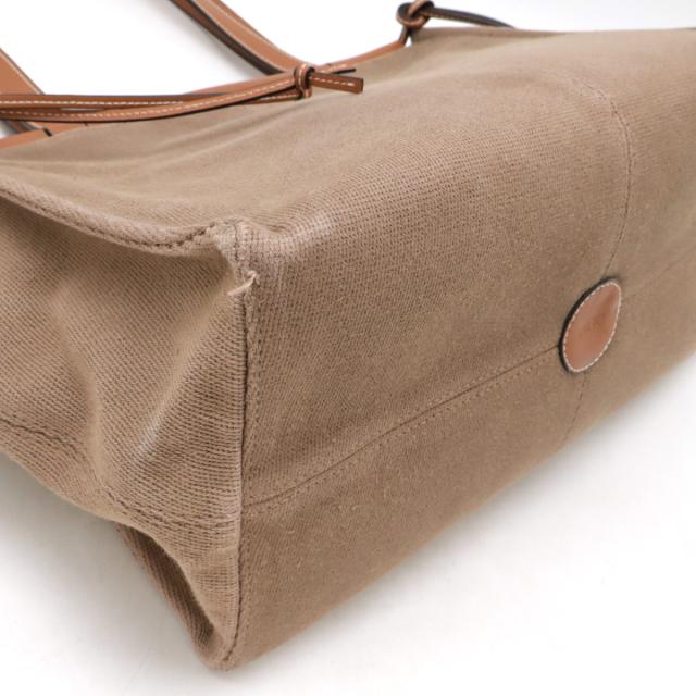 LOEWE(ロエベ) クッショントートバッグ キャンパス ブラウン系 収納袋付 2118700016332-1.jpg