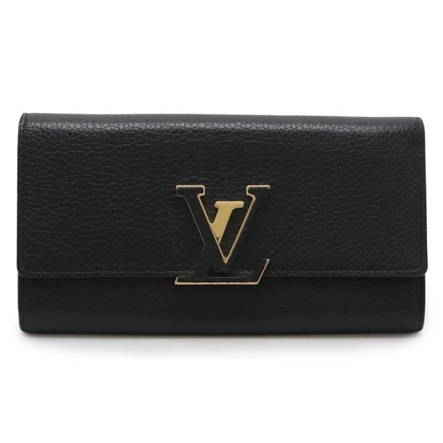 ルイヴィトン　ポルトフォイユ　カプシーヌ　ブラック　長財布　黒 ルイヴィトン ポルトフォイユ カプシーヌ LV ブラック