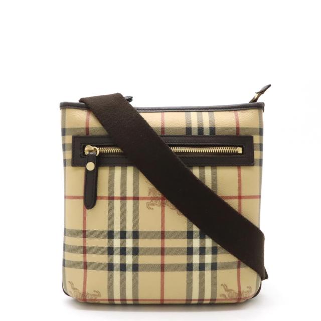BURBERRY バーバリー ショルダーバッグ ノバチェック シャドーホース 茶 バーバリー ショルダーバッグ ノバチェック シャドーホース