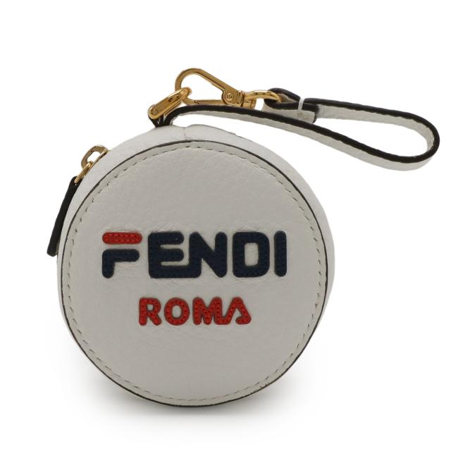 FENDI フェンディ フェンディマニア FILAコラボ エコバッグ バックパック リュックサック ナイロン レザー ホワイト マルチカラー ポーチ付き 23668