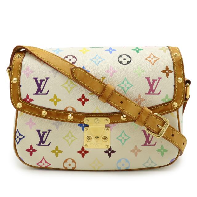 LOUIS VUITTON ルイ ヴィトン モノグラムマルチカラー ソローニュ ショルダーバッグ 斜め掛け ブロン 白 ホワイト M92661