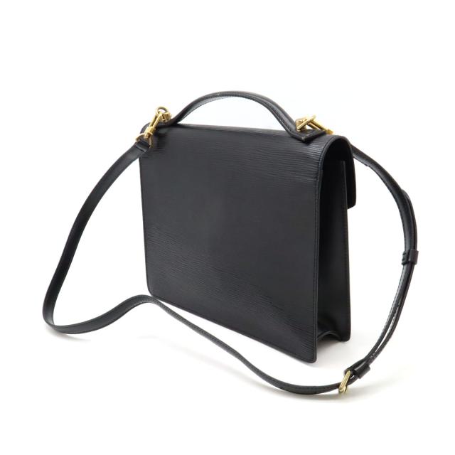 Louis Vuitton エピレザー ブラック ショルダーバッグ モンソー 【公式