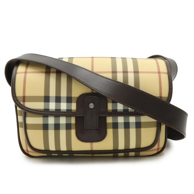 【美品】BURBERRY ノヴァチェック PVC ショルダーバッグ w14 バーバリー BURBERRY ショルダーバッグ ノバチェック PVC