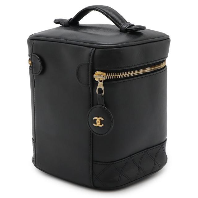 美品CHANEL バニティバッグ 化粧ポーチ ビコローレ ラムスキン