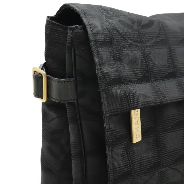 CHANEL シャネル ニュートラベルライン メッセンジャーバッグ ショルダーバッグ 斜め掛け ナイロンジャガード ブラック 黒 ゴールド金具 A29348 CHANEL シャネル ニュートラベルライン メッセンジャーバッグ