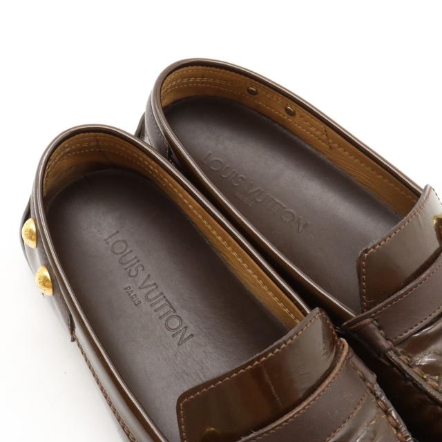 【希少】 LOUIS VUITTON ドライビングシューズ モカブラウン 本革 LOUIS VUITTON ルイ ヴィトン ドライビングシューズ ローファー