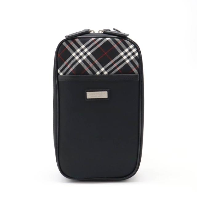 ボディバッグ 黒 チェック柄　バーバリー　ブラックレーベル BURBERRY バーバリー BLACK LABEL ブラックレーベル ボディ