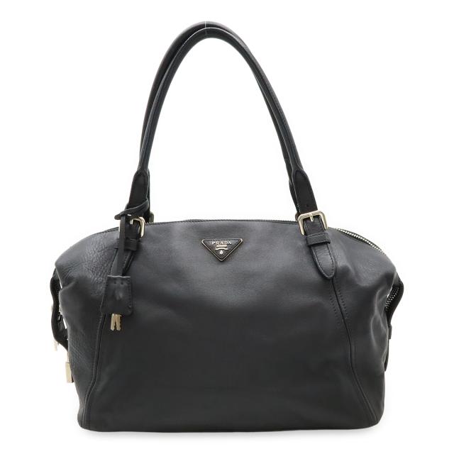 超極美品】PRADA プラダ ハンドバッグ ミニボストン ナイロン ブラック