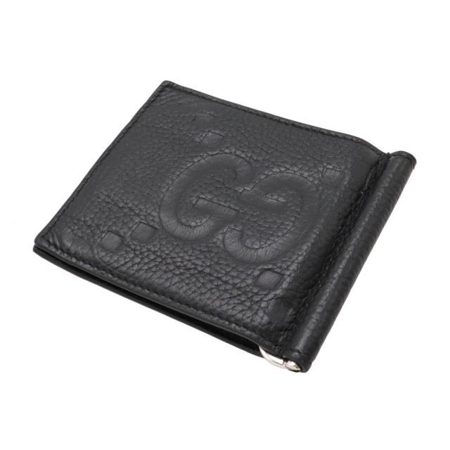 極美品 グッチ シマ リボン 二つ折り財布 406924 ブラック カードケース y-marusho78_m209726