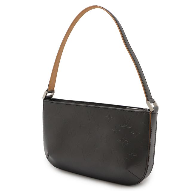 LOUIS VUITTON ブラック ハンドバッグ Louis Vuitton 黒 レザーハンドバッグ