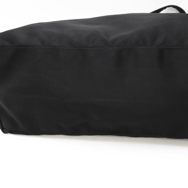 PRADA プラダ リボン トートバッグ ショルダーバッグ 肩掛け ナイロン レザー ブラック 黒 シルバー金具 1BG028 PRADA プラダ リボン トートバッグ ショルダーバッグ 肩掛け ナイロン
