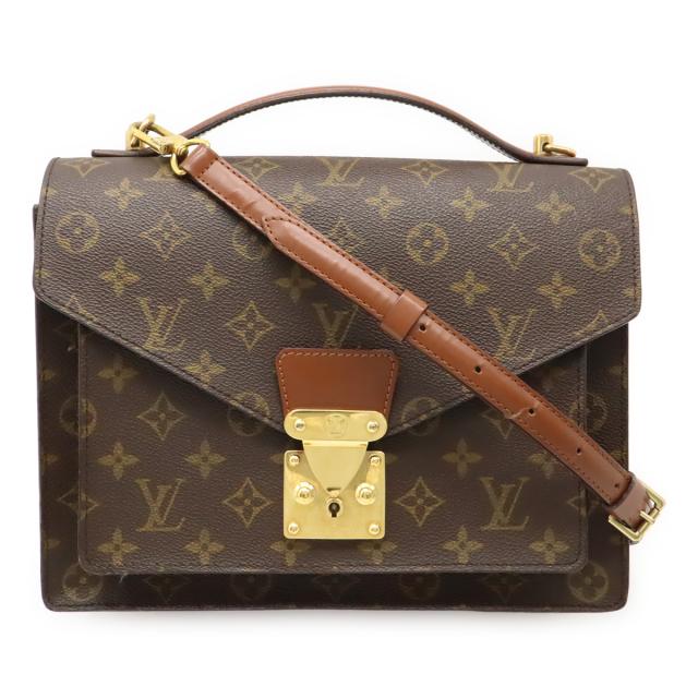 LOUIS VUITTON ルイ ヴィトン モノグラム モンソー28 セカンドバッグ ハンドバッグ ビジネスバッグ 2WAY ショルダーバッグ M51185