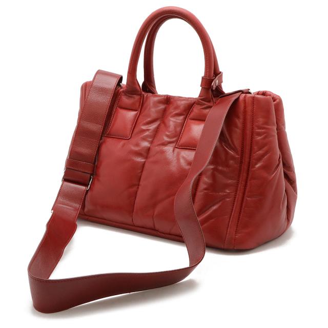 PRADA プラダ ハンドバッグ ボストン レザー ナッパ アイボリー PRADA