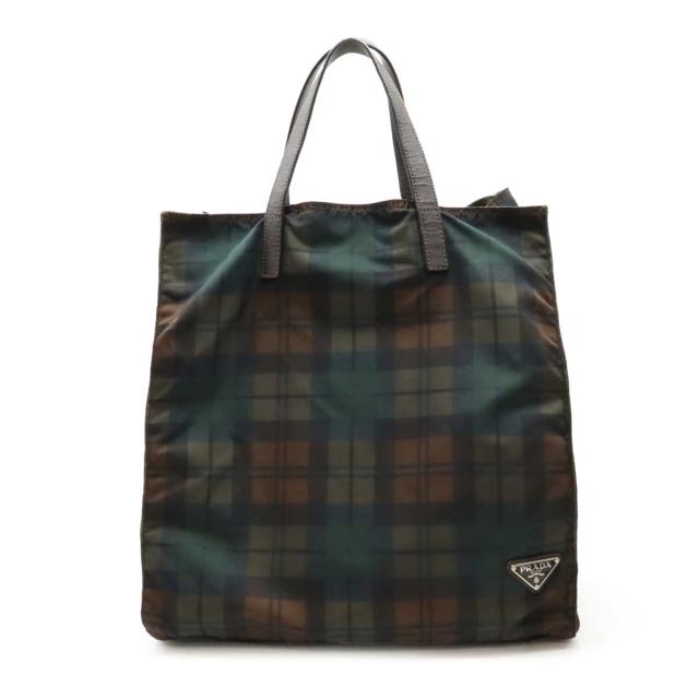 高品質，豊富な ※85 PRADA プラダ トートバッグ ハンドバッグ ナイロン 三角ロゴ ブラック