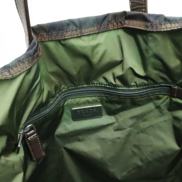プラダ ハンドバッグ トートバッグ グリーン 三角ロゴ トライアングル