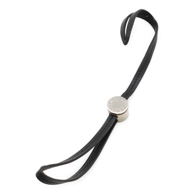 HERMES エルメス セリエ ノエ グローブホルダー 手袋 レザー ブラック 黒 シルバー金具