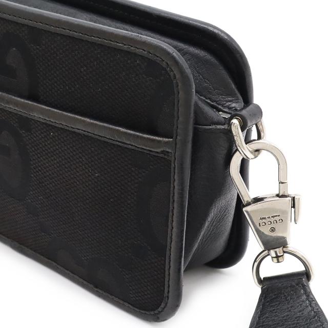 【大人気】グッチGUCCI GG柄ボディバッグ 斜めがけショルダーバッグ 黒 大人気】グッチGUCCI GG柄ボディバッグ 斜めがけショルダーバッグ 黒