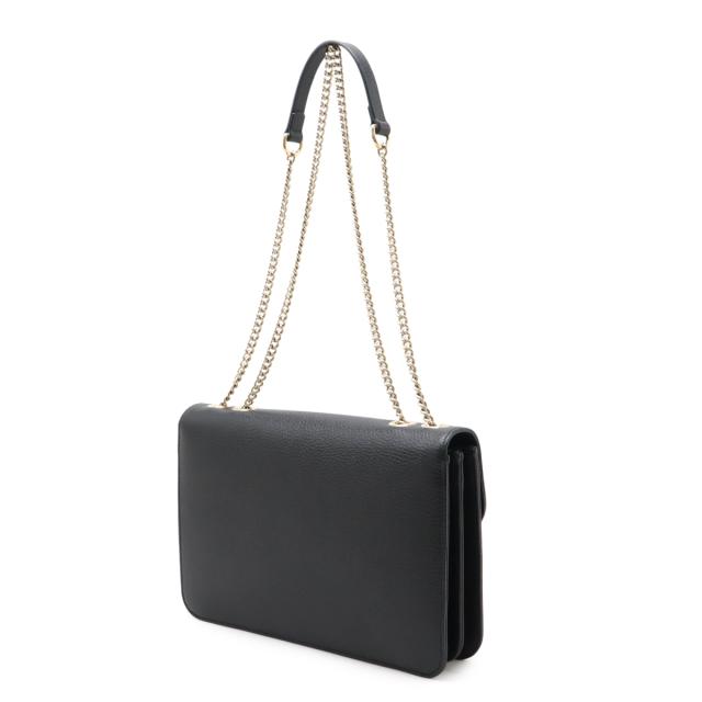 CAFUNÉ ブラックレザーショルダーバッグ Cafuné カフネ - Stance Bag - Black