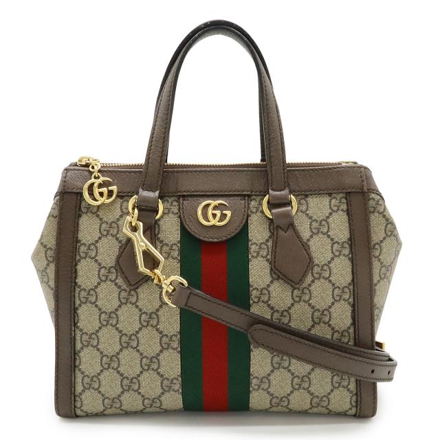 GUCCI グッチ オフィディア GG スモール トートバッグ ハンドバッグ 2WAY ショルダーバッグ PVC レザー ベージュ モカブラウン 茶 547551