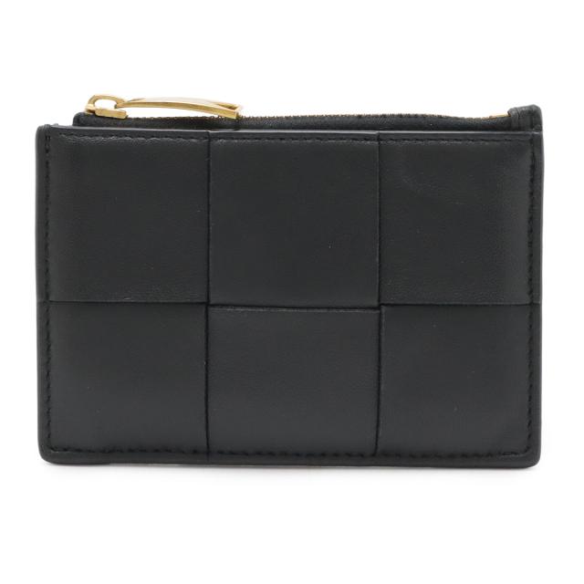 BOTTEGA VENETA ボッテガ ヴェネタ ボッテガベネタ カセット マキシイントレチャート キーポーチ ケース レザー ブラック 黒 750070VCQC48425
