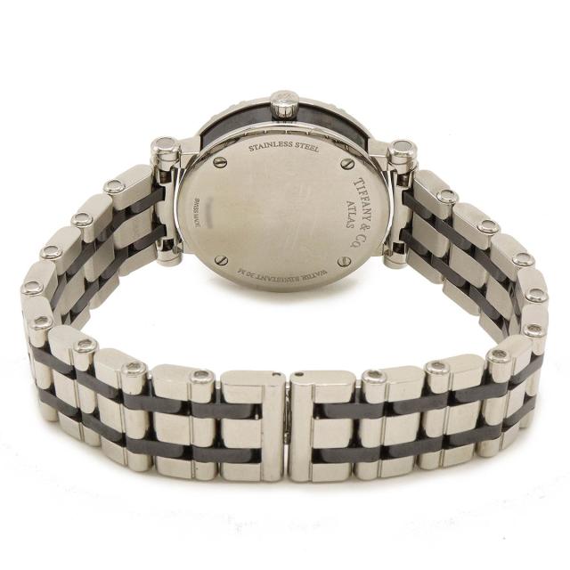 ティファニー 腕時計 アトラス シルバー ブラック QZ 銀時計