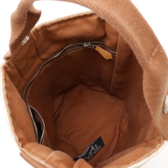 HERMES エルメス サクソーPM ハンドバッグ トワルアッシュ ベージュ