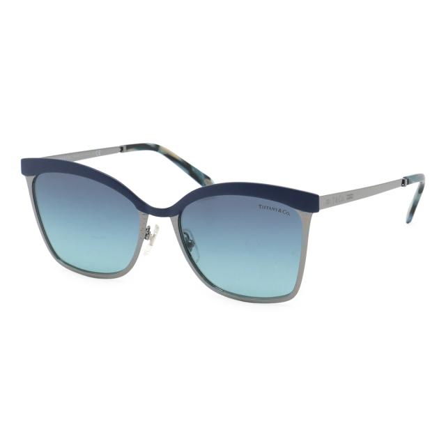 TIFFANY&Co. ティファニー サングラス キャットアイ ブルーグラデーション ネイビー ブルー系マーブル TF3060