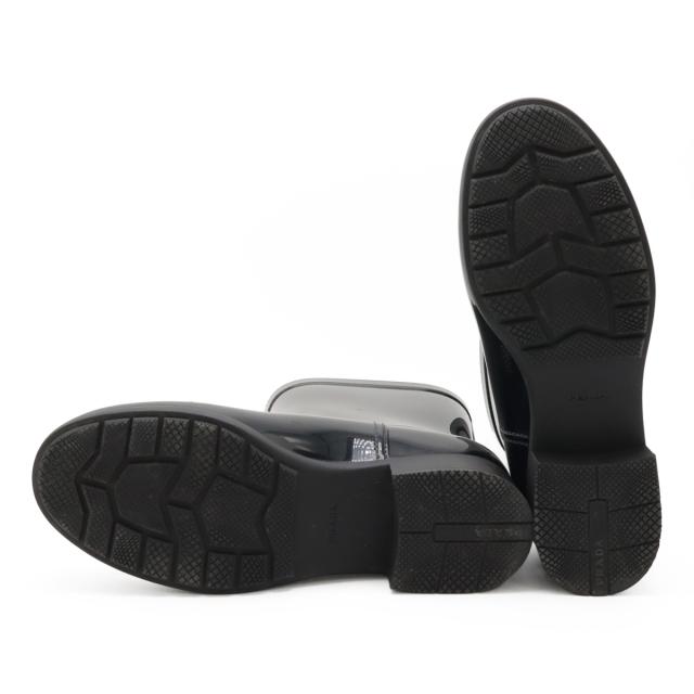 PRADA プラダ トライアングルロゴ レインブーツ ブラック 23cm 楽天市場】プラダ ブーツ リナイロン トライアングルロゴ ブラック