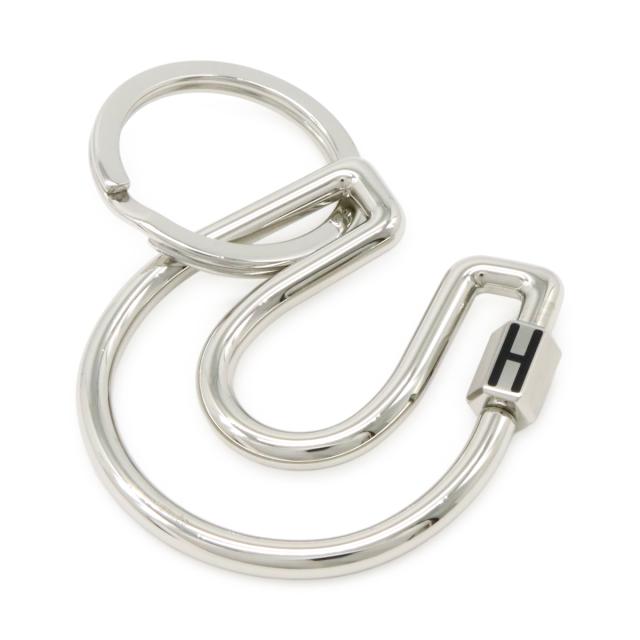 HERMES エルメス フェール ア シュヴァル ホースシュー キーホルダー キーリング バッグチャーム ステンレススティール シルバー金具 H077329FJ03