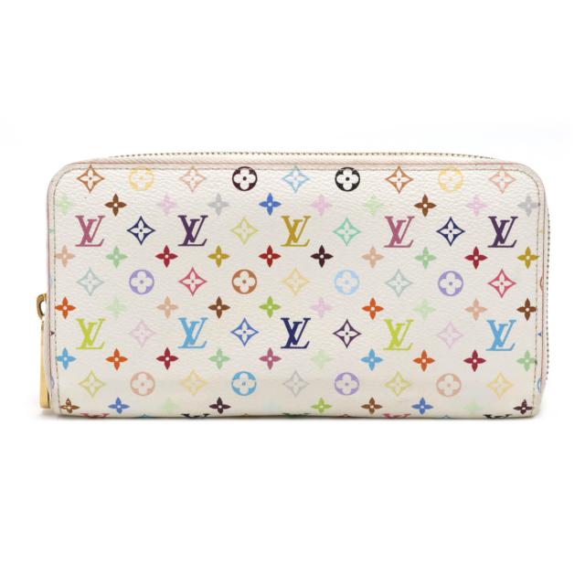 LOUIS VUITTON ルイ ヴィトン モノグラムマルチカラー ジッピーウォレット ラウンドファスナー 長財布 リッチ ブロン 白 ホワイト M60241