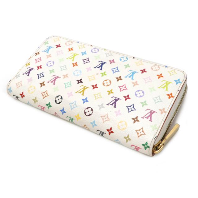 ルイヴィトン　長財布　モノグラム　マルチカラー　ホワイト　白　レザー LOUIS VUITTON ルイ ヴィトン モノグラムマルチカラー ジッピー