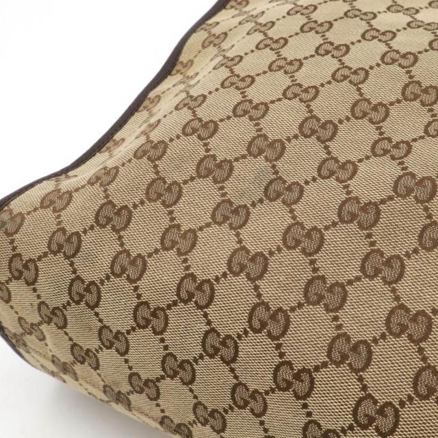 GUCCI グッチ GGキャンバス トートバッグ ラージトート ショルダーバッグ レザー カーキベージュ ダークブラウン 181090 GUCCI グッチ GGキャンバス トートバッグ ラージトート ショルダー