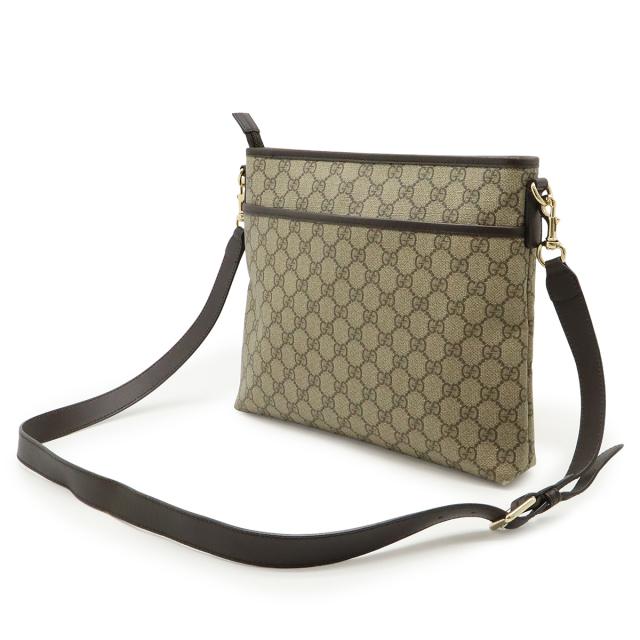 GUCCI グッチ GGスプリーム ショルダーバッグ 斜め掛け PVC レザー