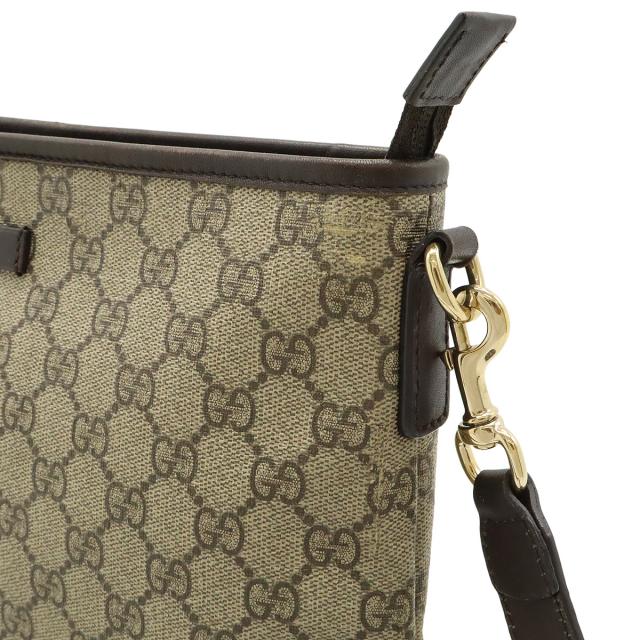 GUCCI グッチ GGスプリーム ショルダーバッグ 斜め掛け PVC レザー