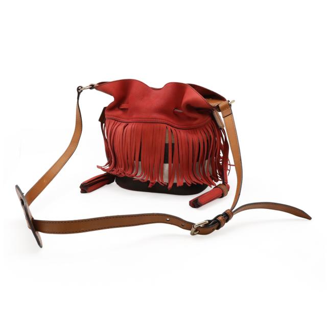 BURBERRY バーバリー ショルダーバッグ ノバチェック×レッド ブルー